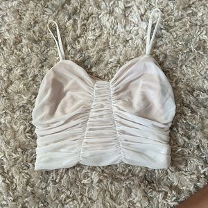 White/Beige Crop Top